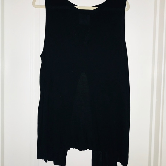 Like new! Black tank top, open back - Picture 3 of 5